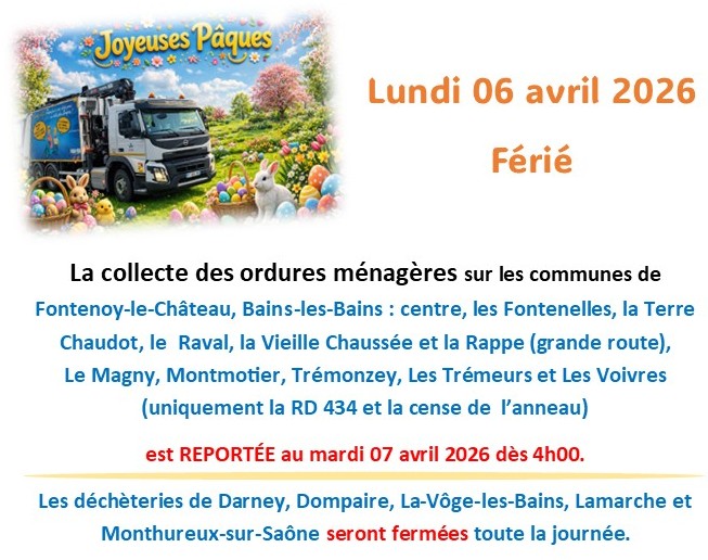 Lundi de Pâques : jour férié